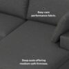 Charlie - Deep Seater Right Sectional Sofa - Gray - Image 17