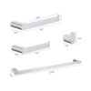 Modern Wall Mounted Bathroom Hardware Set With Robe Hook, Towel Rail, And Tissue Paper Holder - Brushed Nickel - Image 3