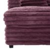 Oversized Double Chaise Lounge Sofa Bed With USB Ports & Cup Holders - Wine Red - Image 20