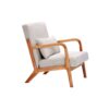 Accent Chair & Pillow Upholstered Arm Chair - Beige - Image 12