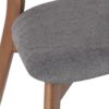 5 Piece Mid Century Dining Set With Walnut Frame, Upholstered Dining Chairs - Dark Gray - Image 17