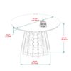 Round Dining Table With Pedestal Base - Brown - Image 5