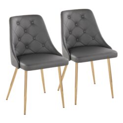 Marche - Contemporary / Dining Chair (Set of 2) - Gold / Gray