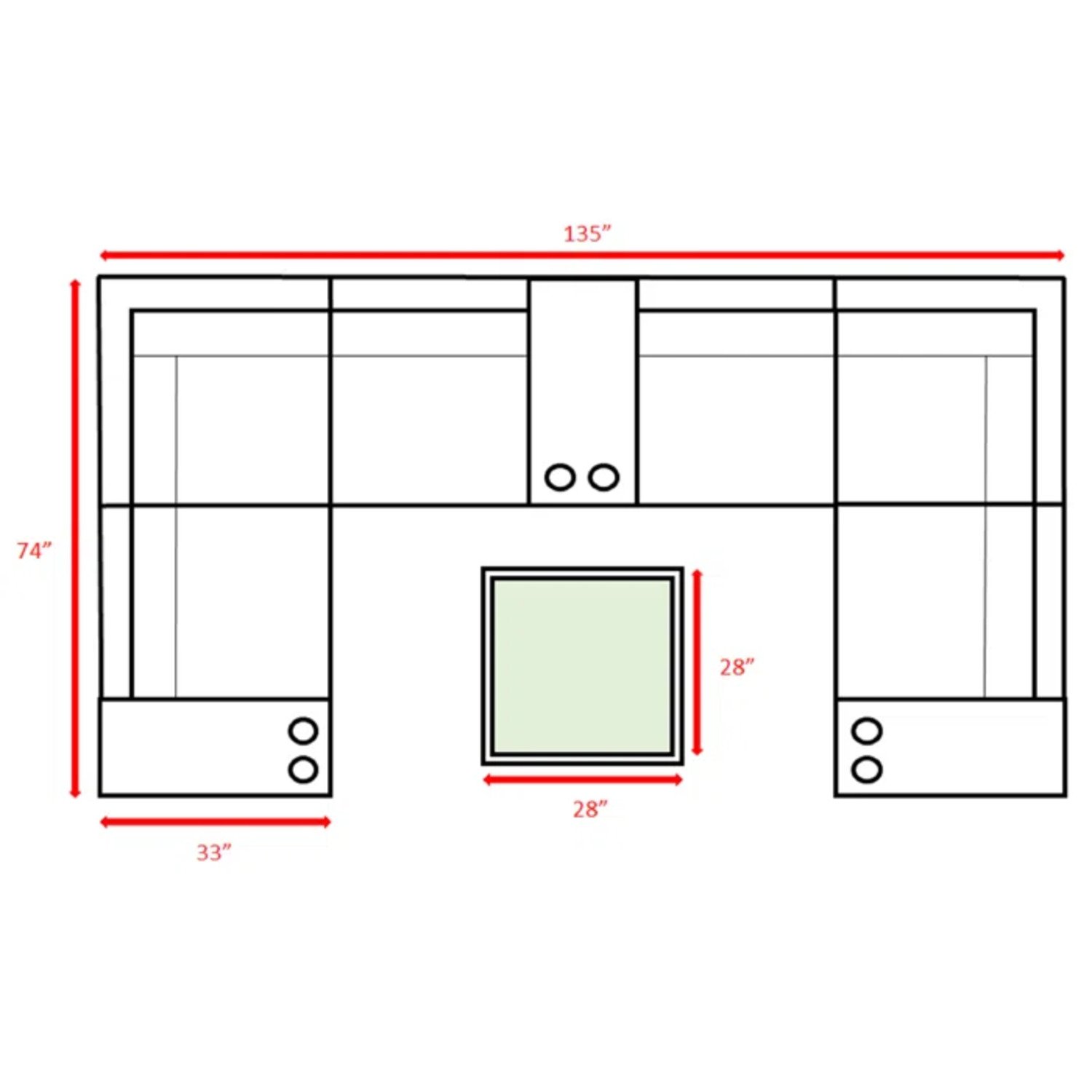 Wicker 4 Person Seating Group With Cushions, Weather Resistant - Gray Mix - Image 5