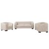 Upholstered 3 Piece Sofa Set With Legs - Beige - Image 15