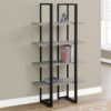 Bookshelf, Bookcase, Etagere, 4 Tier, Office, Contemporary & Modern - Taupe - Image 3