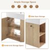 Floating Bathroom Vanity With Basin And Right Side Storage - Wood - Image 5