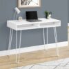 Modern Computer Desk, Laptop, Left, Right Set-Up, Storage Drawers, Work, Contemporary - White - Image 3
