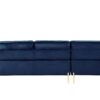 Shannon - Velvet Sectional Sofa With Chaise - Blue - Image 4