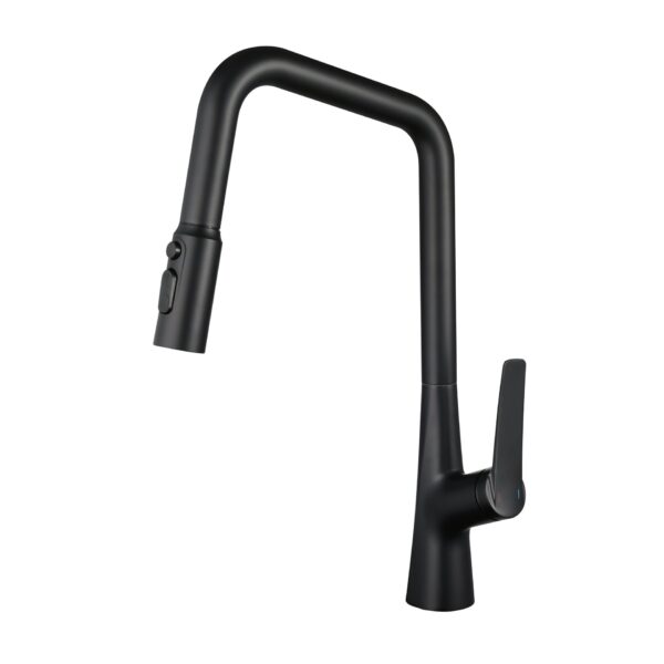 Professional Kitchen Faucet With 3 Function 360 Sprayer And 1 Touch Switching - Matte Black