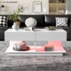 Extendable Coffee Table, Multifunctional Adjustable Coffee Table With Hidden Storage Space For Living Room - White - Image 4