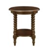 Philippe - Round End Table With Shelf - Brown - Image 7