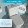 1 Piece Toilet & Dual Flush And Soft Closing Seat - White - Image 6