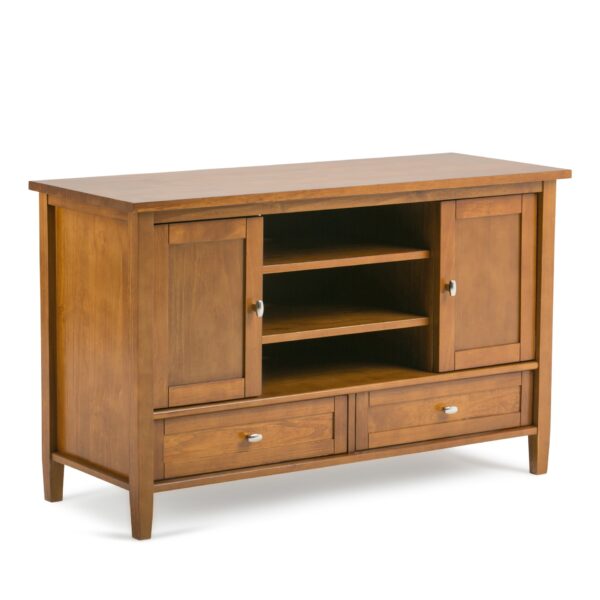 Warm Shaker - Handcrafted TV Media Stand - Light Golden Brown
