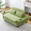 Multi Functional Sofa Bed With Adjustable Armrests And Backrests - Green - Image 4