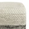 Macie - Square Woven Outdoor / Indoor Pouf - Gray / White - Image 3