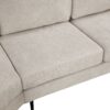 Upholstered 3 Seater Curved Sofa With Printed Pillows Chenille - Beige - Image 18