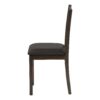 Dining Chair, Side, Upholstered For Dining Room, Transitional (Set of 2) - Brown - Image 3