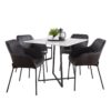 Cosmo Daniella - 5 Piece Contemporary Square Dining Set - Black / White - Image 2