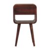 Mini Curved Bedside Table With Lower Slot - Caramel - Image 7