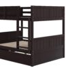 Full Over Full Bunk Bed With Twin Size Trundle - Espresso - Image 2