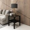 Glass Two Layer Tea Table, Small Round Table, Bedroom Corner Table (Set of 2), Living Room Side Table - Black - Image 5
