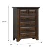Verna - 6 Drawer Chest - Brown - Image 5