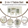 Multi Functional 2 In 1 Vanity Desk With Flip Top Mirror Material - White Oak - Image 14