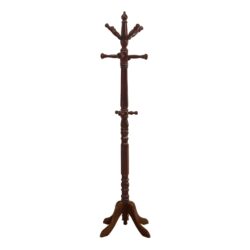 Free Standing Coat Rack 11 Hooks For Entryway - Cherry