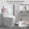 Upgraded Design Armrest, With Glossy Gw 007 1 Piece Toilet With Tornado Flush, Soft Close Seat, Dual Flush Map 1000G, Comfort Chair Seat - Gloss White - Image 7