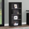 Bookshelf, Bookcase, Etagere, 5 Tier, For Office, Contemporary & Modern - Black - Image 4