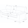 3 Seat Sofa With Plush Tufted Cushions - Gray - Image 3