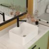 Rectangular Vessel Bathroom Sink 16" X 12" With Sleek Design - White - Image 5