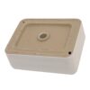 Stain Resistant Porcelain Rectangular Vessel Sink European Modern Bathroom Vanity Basin Glossy Above Counter Ceramic Design - White - Image 10