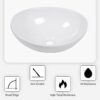 Oval Vessel Bathroom Sink - White - Image 7