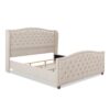 Marcella - King Upholstered Shelter Headboard Bed Set - Sky Neutral Beige - Image 3