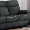 Reclining Sofa - Black - Image 6