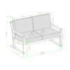 Contemporary Solid Wood Slat Back Patio Loveseat - Brown - Image 6