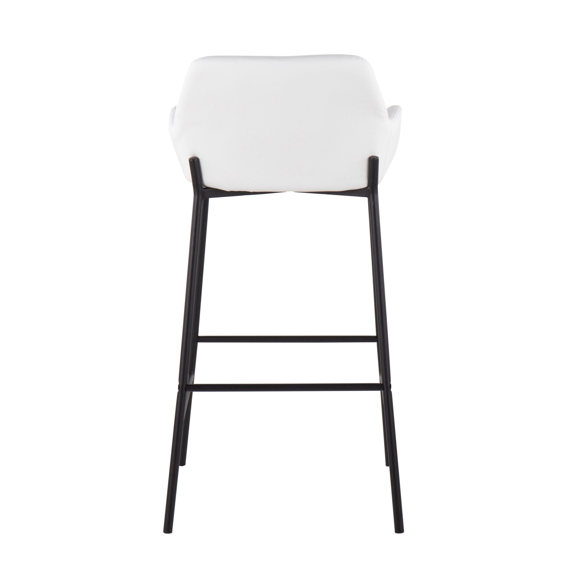 Daniella - Industrial, Fixed Height Bar Stool (Set of 2) - Black / White - Image 5
