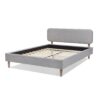Diego - Queen Low Upholstered Platform Bed - Light Gray - Image 11