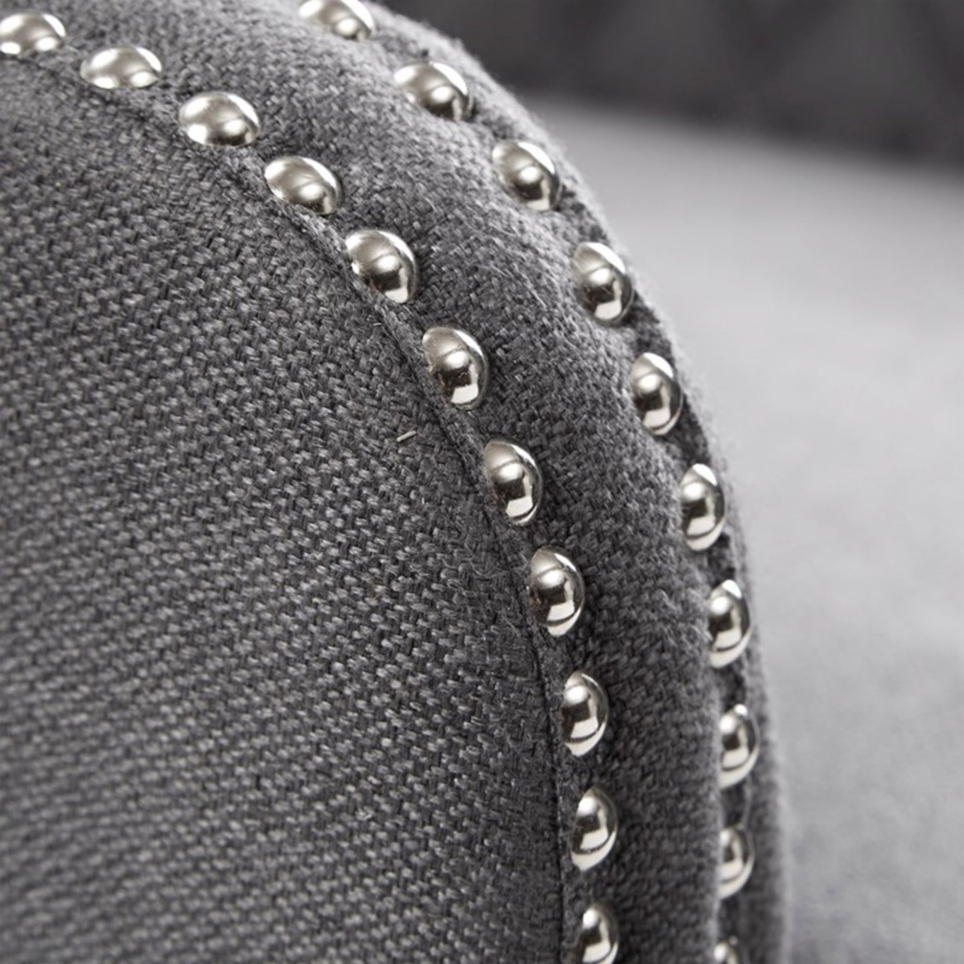 Heston - Accent Chair With Quilted Back And Nailheads - Gray - Image 4