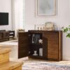 Sideboard, Buffet Cabinet With 2 Outlet Holes, Storage Cabinet For Entryway, Hallway, Living Room, Kitchen, Dining Room, Bedroom - Walnut - Image 5