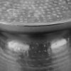 Drum Accent Side Table, Durable Construction, Contemporary & Modern - Chrome - Image 4