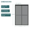 Double Sliding Glass Shower Door 8Mm Tempered Glass With Stainless Steel Frame - Matte Black - Image 3