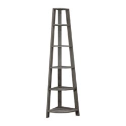 Bookshelf, Bookcase, Etagere, Corner, 5 Tier, For Office, Contemporary & Modern - Taupe