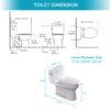 Sleek 1 Piece Toilet With Single Flush And Soft Closing Seat - White - Image 3