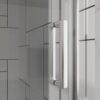 Frameless Bi Fold Pivot Shower Doors, Clear Tempered Glass, Reversible - Chrome - Image 8