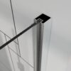 Frameless Bi Fold Pivot Shower Doors, Clear Tempered Glass, Reversible - Chrome - Image 9