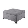 Aspen - Ottoman Soft Close Storage Charcoal Upholstered - Charcoal - Image 6