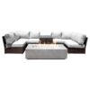 4 Person Rattan Wicker Seating Group With Cushions - Espresso - Image 2